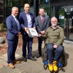 ALEX EASTON MLA HANDS OVER FIRST OF TWO PETITIONS OF 19033 NAMES TO THE DEPARTMENT OF HEALTH